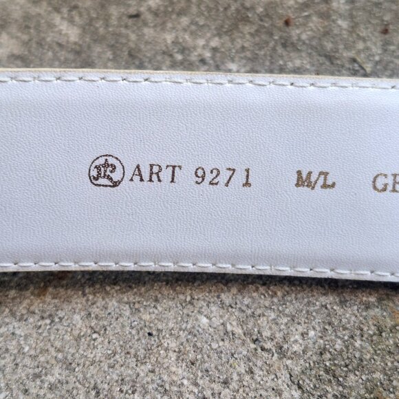 Vintage  Arti Art Genuine Snake Skin Belt  Women\'s M/L  Ivory/Black Unworn main image 2